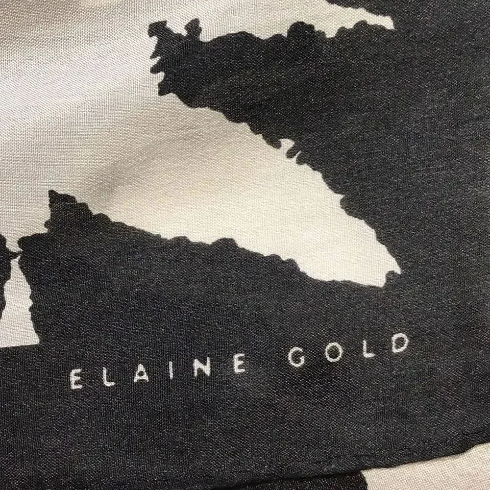Scarf black and white print by elaine gold now